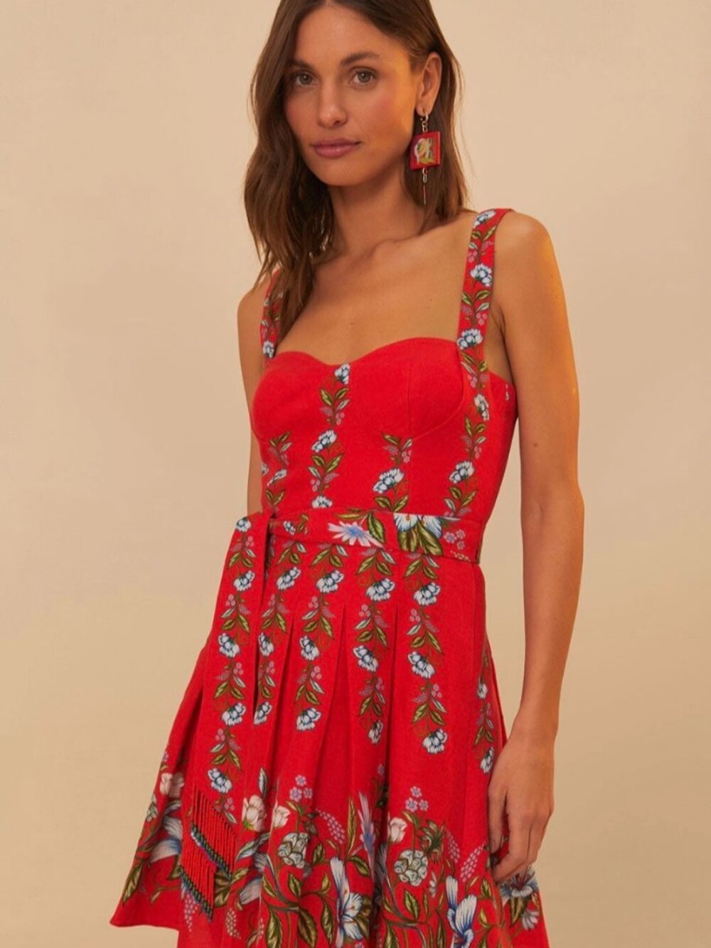 NWT (Other) Farm Rio Sweet Bloom Bouquet Lined Blend Mini Dress. Size L
